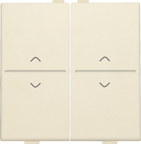 Touche dbl flèches pr interrupteur/bouton sans fil à 4 contacts cream Niko Home Control