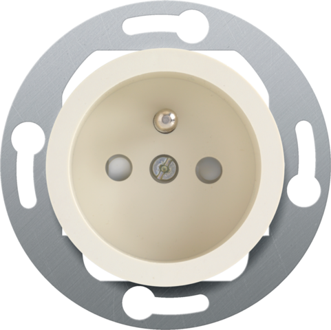 Prise colorée pour boîtes de sol, 28,5mm, bornes à vis cream