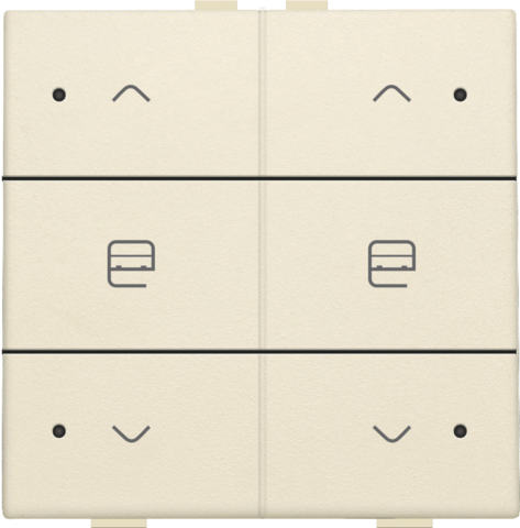 Commande de moteur double avec led pour niko home control cream Niko Home Control