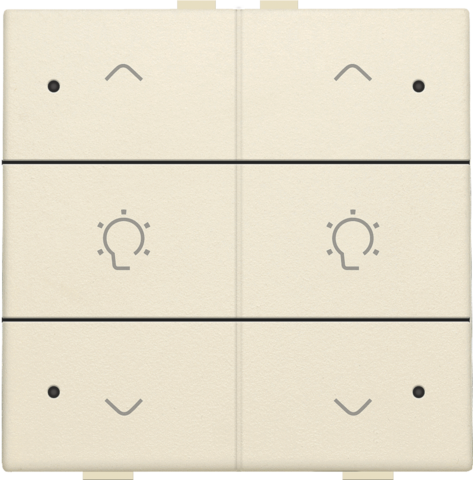 Commande de variateur double avec led pour niko home control cream Niko Home Control