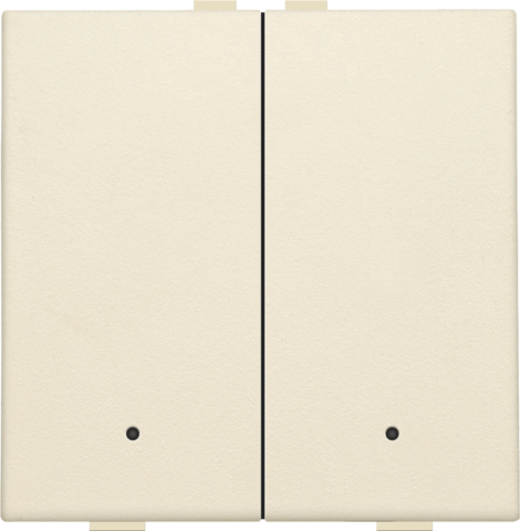 Bouton-poussoir double avec led et capteurs de confort cream Niko Home Control