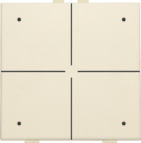 Bouton-poussoir quadruple avec led et capteurs de confort cream Niko Home Control