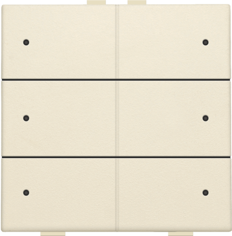 Bouton-poussoir sextuple avec led et capteurs de confort cream Niko Home Control