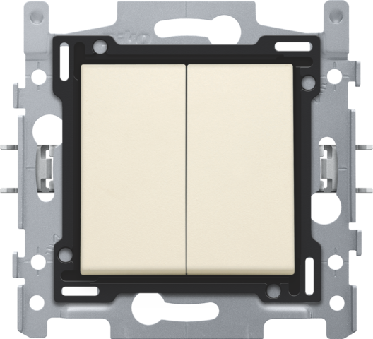 Interrupteur va-et-vient double 10a, assemblé, conn. rapide cream
