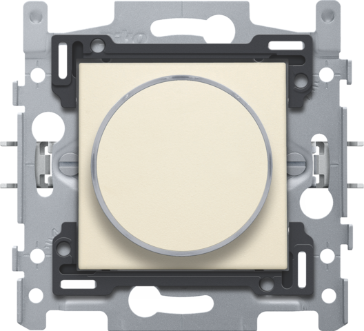 Bouton-poussoir 6a avec led ambre, assemblé, bornes à vis cream Niko Original