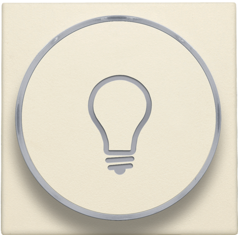 Finition avec symbole lampe pr bouton-poussoir 6a avec culot e10 cream Niko Original