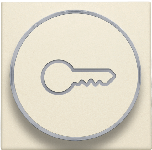 Finition avec symbole clé pour bouton-poussoir 6a avec culot e10 cream Niko Original