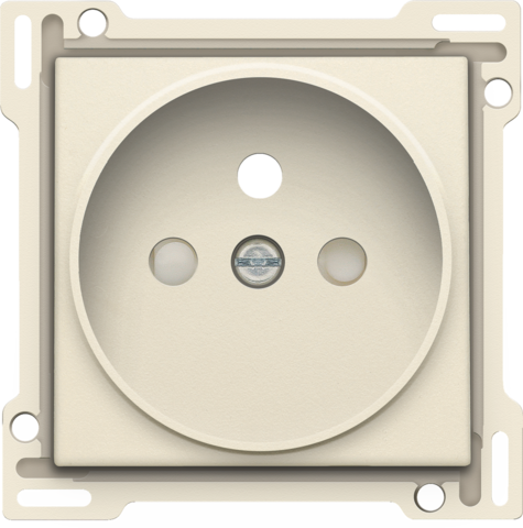 Set de finition prise avec broche de terre, 21mm cream