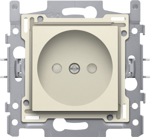 Prise sans terre, 21mm, assemblée, bornes à connexion rapide cream