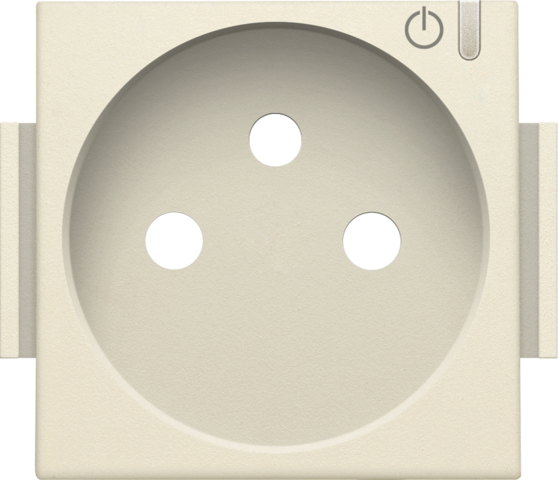 Set de finition prise conn., touche de commande, broche de terre cream Niko Home Control
