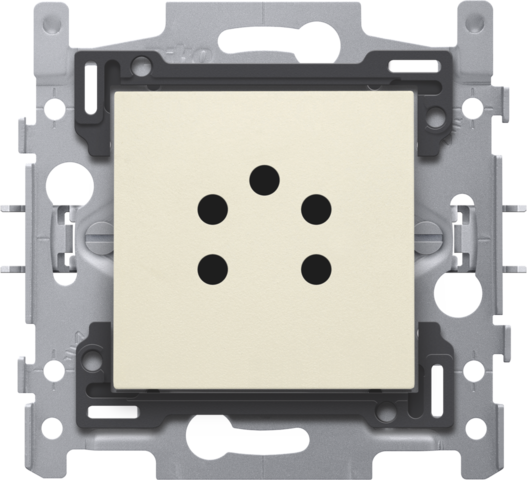 Prise téléphonique à 5 pôles, socle et set de finition cream Niko Original