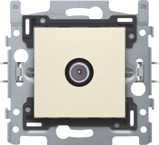 Conn. coaxiale simple pour tv, 2 ghz, socle et finition, cream Niko Original