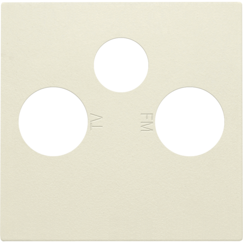 [NK100-69551] Set de finition 2 conn. coax. simples tv/fm et 1 conn. satellite cream Niko Original