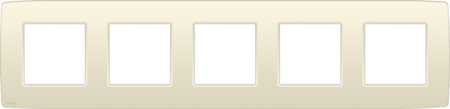 Plaque de recouvrement quintuple avec 71mm d'entraxe cream Niko Original