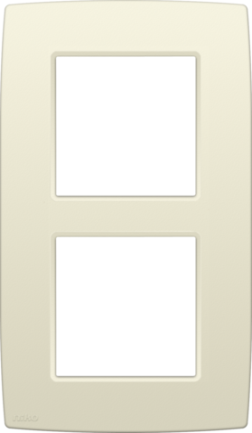 [NK100-76200] Plaque de recouvrement double, 60mm d'entraxe, verticale cream Niko Original