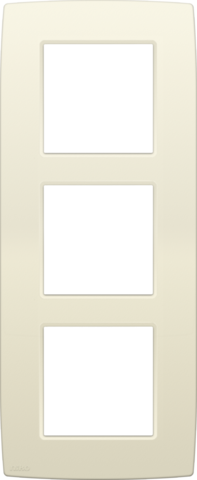 Plaque de recouvrement triple, 60mm d'entraxe, verticale cream Niko Original