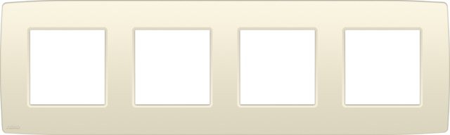 Plaque de recouvrement quadruple avec 71mm d'entraxe cream Niko Original