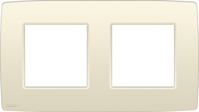 [NK100-76800] Plaque de recouvrement double avec 71mm d'entraxe cream Niko Original