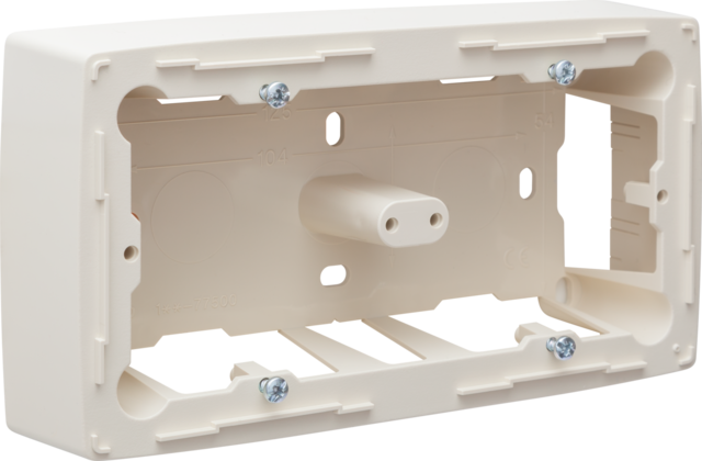 Boîte double en saillie pr les appareils à encast. niko original cream Niko Original