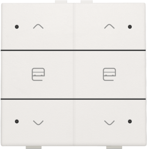 Commande de moteur double avec led pour niko home control white Niko Home Control