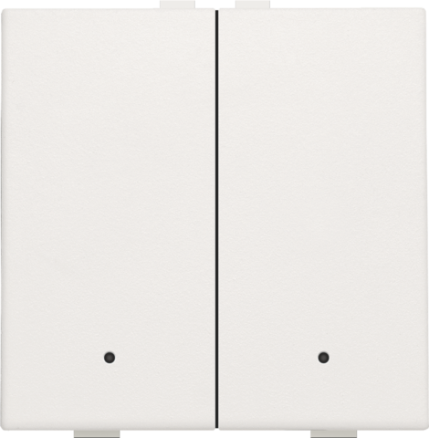 Bouton-poussoir double avec led et capteurs de confort white Niko Home Control