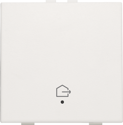 Bouton-poussoir simple avec led, capteurs de confort et symbole white Niko Home Control