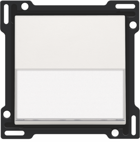 Set de finition avec étiquette pour interrupteur/bouton simple white