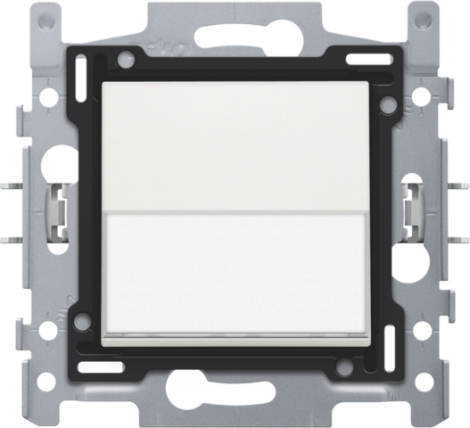 Bouton-pouss. 10a, no, 3 bornes, finition étiquette, conn. rap. white Niko Original