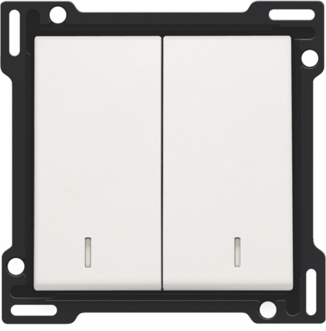 Set de finition interrupteur double allum./va-et-vient (double) white