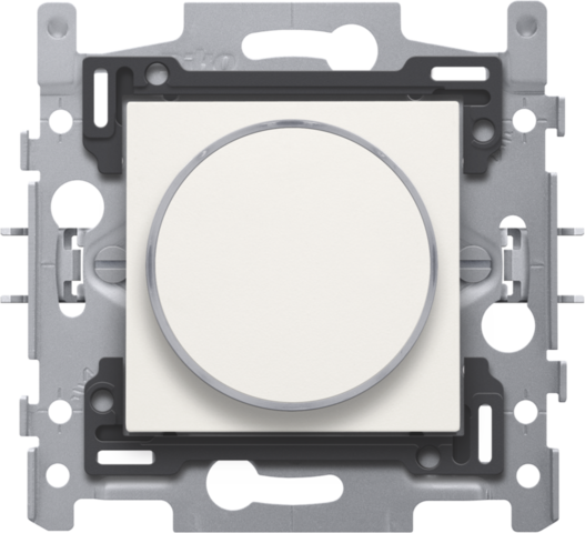 Bouton-poussoir 6a avec led ambre, assemblé, bornes à vis white Niko Original