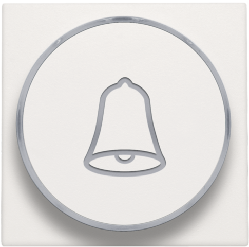 Finition, symbole sonnette, pr bouton-poussoir 6a avec culot e10 white Niko Original