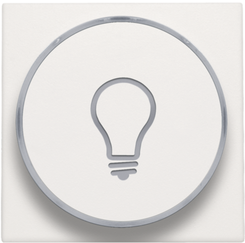 Finition avec symbole lampe pr bouton-poussoir 6a avec culot e10 white Niko Original