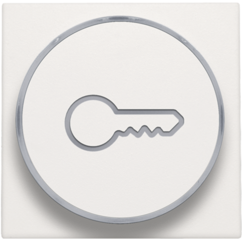 Finition avec symbole clé pour bouton-poussoir 6a avec culot e10 white Niko Original