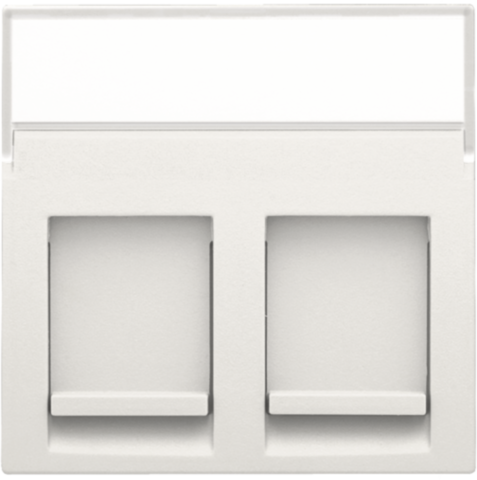 [NK101-65600] Enjoliveur donnees 2x rj avec étiquette white Niko Original