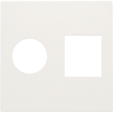 [NK101-65702] Set de finition connexion coax. simple et connection réseau rj45 white Niko Original