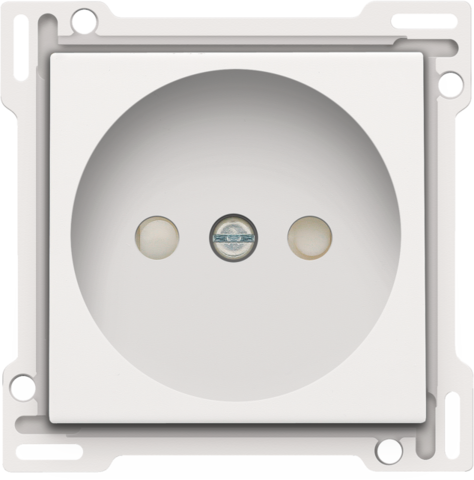 [NK101-66501] Set de finition prise de courant sans terre, 21mm white