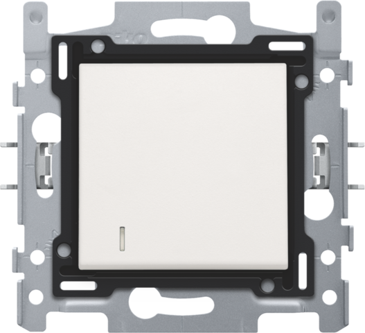 Interrupteur à témoin bipolaire 10a, assemblé, conn. rapide white Niko Original