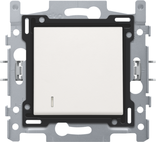 Interrupteur à témoin bipolaire 16a, assemblé, conn. rapide white Niko Original