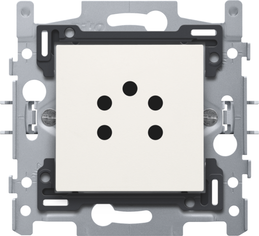 Prise téléphonique à 5 pôles, socle et set de finition white Niko Original