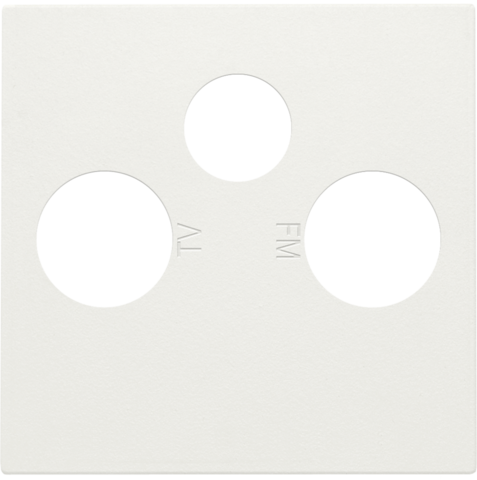 [NK101-69551] Set de finition 2 conn. coax. simples tv/fm et 1 conn. satellite white Niko Original