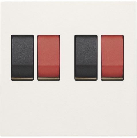 Set de finition prise haut-parleur double white Niko Original