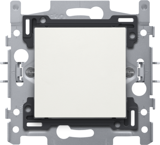 Cache-trou avec décharge de traction, socle et set de finition white Niko Original