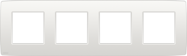 Plaque de recouvrement quadruple avec 71mm d'entraxe white Niko Original