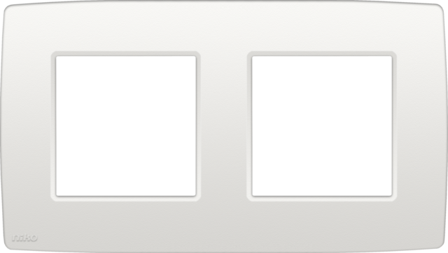 [NK101-76800] Plaque de recouvrement double avec 71mm d'entraxe white Niko Original