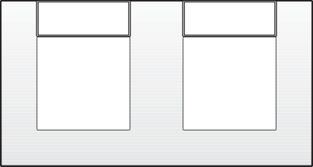 Plaque double avec 71mm d'entraxe pr goulottes d'installation white Niko Original