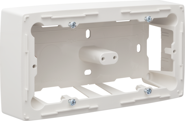 Boîte double en saillie pr les appareils à encast. niko original white Niko Original