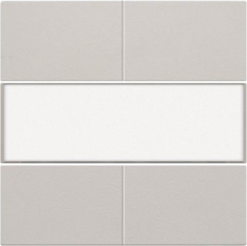 Set de finition avc étiquette pr bouton quadr., libre de potent. light grey Niko Original