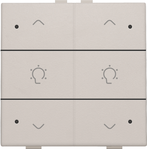 Commande de variateur double avec led pour niko home control light grey Niko Home Control