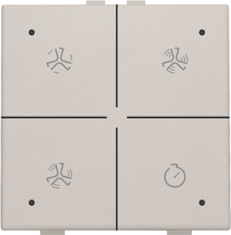 Commande de ventilation avec led pour niko home control light grey Niko Home Control