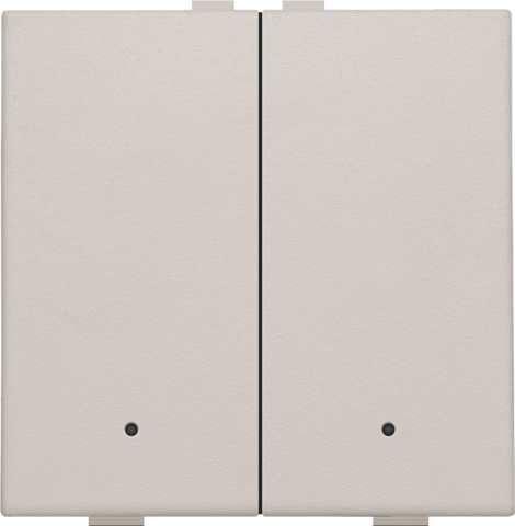 Bouton-poussoir double avec led et capteurs de confort light grey Niko Home Control